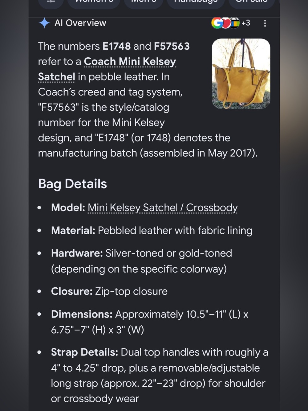 Coach Mini Tote in Kelsey - Picture 11 of 11